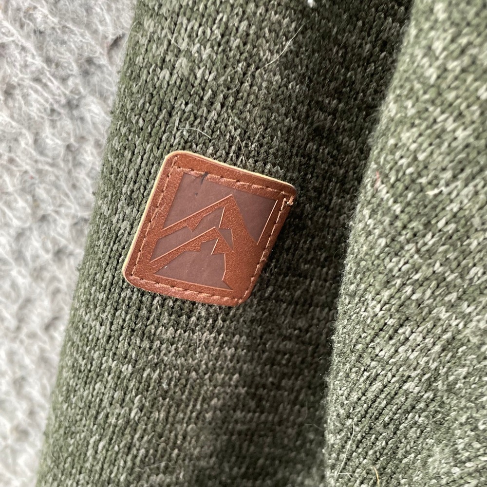 Rugged Elements Hoodie Mens Large Green Full Zip Sherpa Lined Sweater Jacket L - Picture 8 of 9
